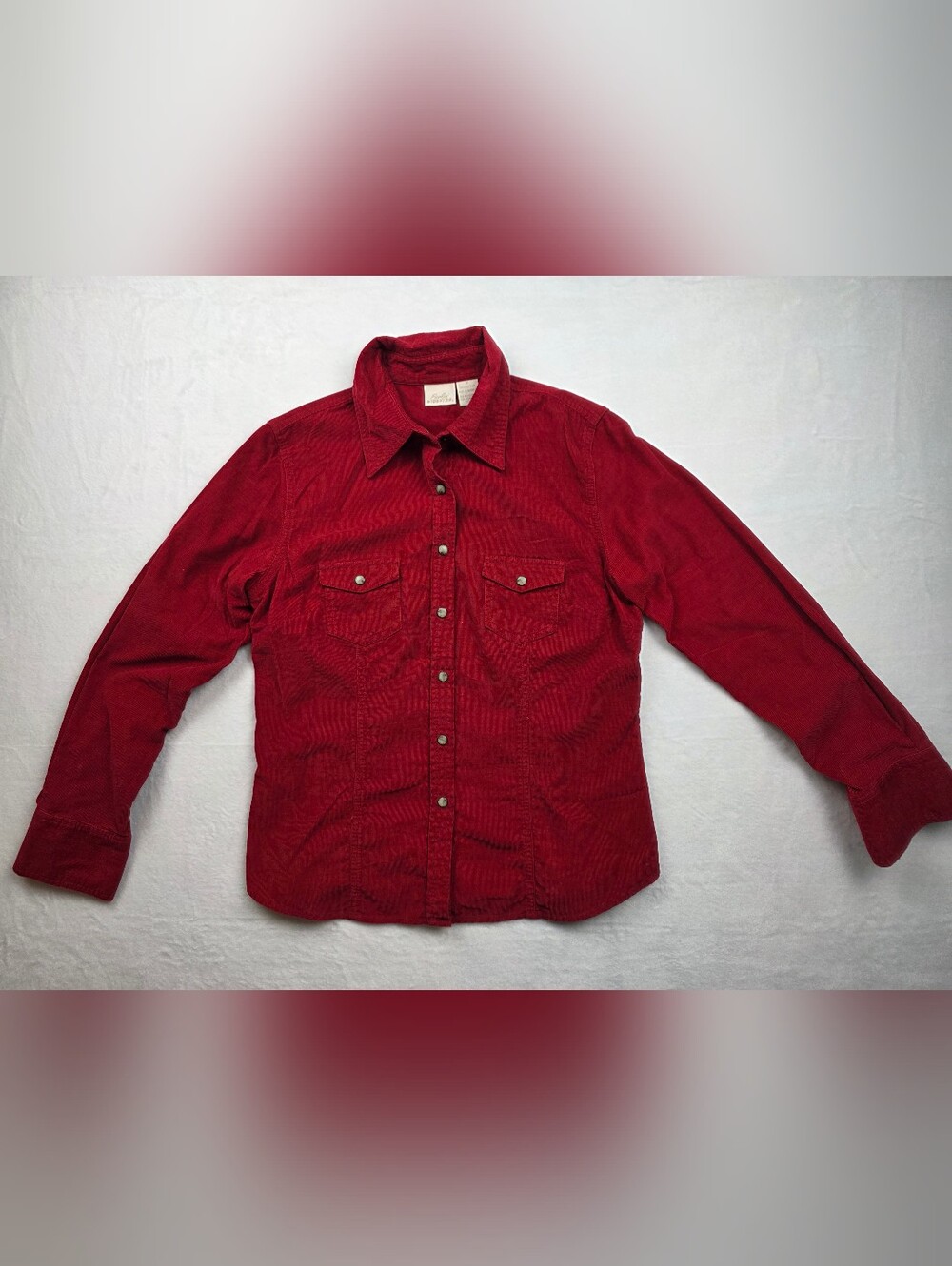 VTG Fiorlini Women's Size S Long Sleeve Corduroy Pearl Snap Western Shirt